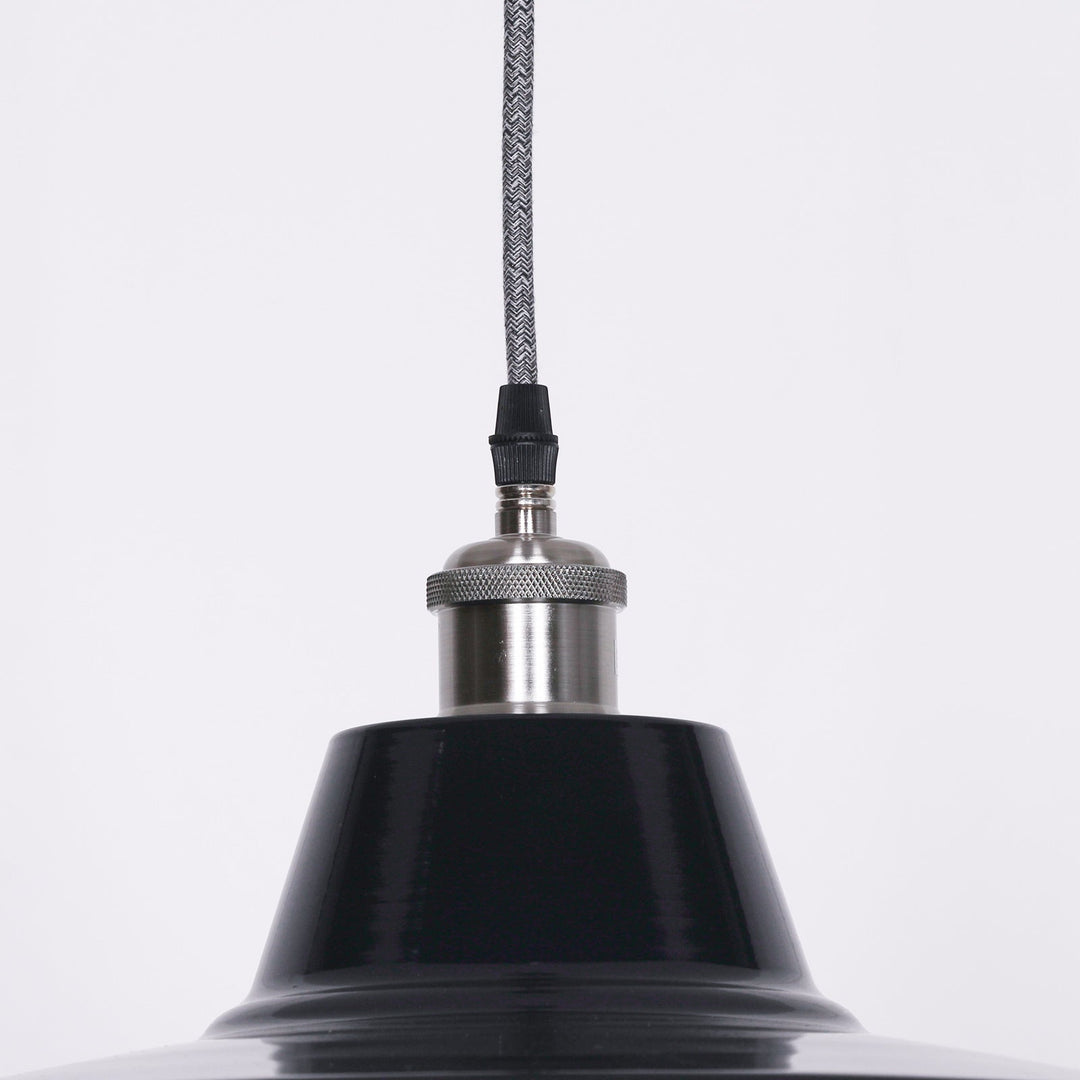 Factory Style Pendant Light - Blue Enamel