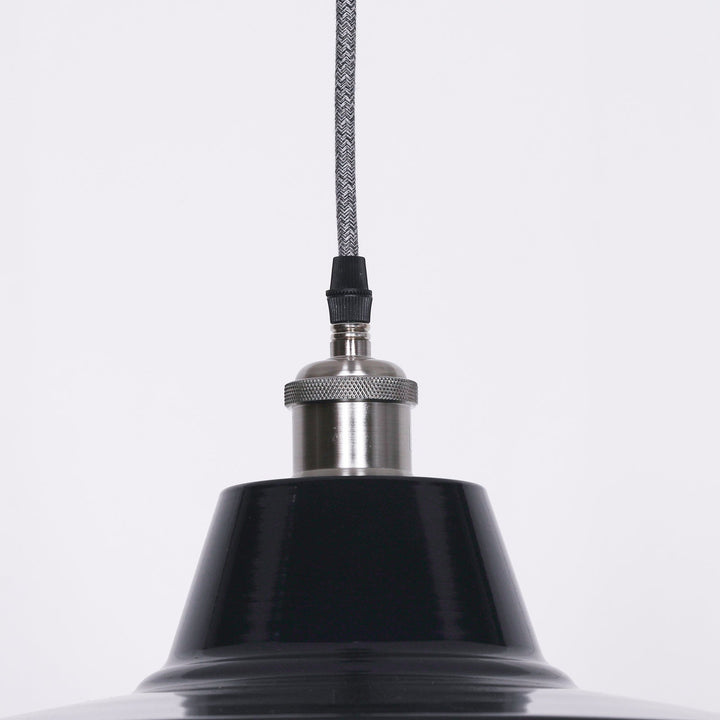 Factory Style Pendant Light - Blue Enamel