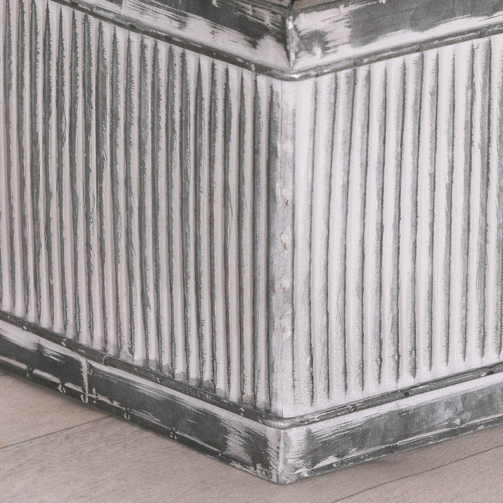 Large rectangle galvanised steel window box planter