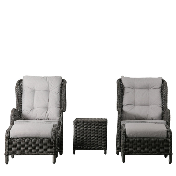 Rattan High Back Lounge Set