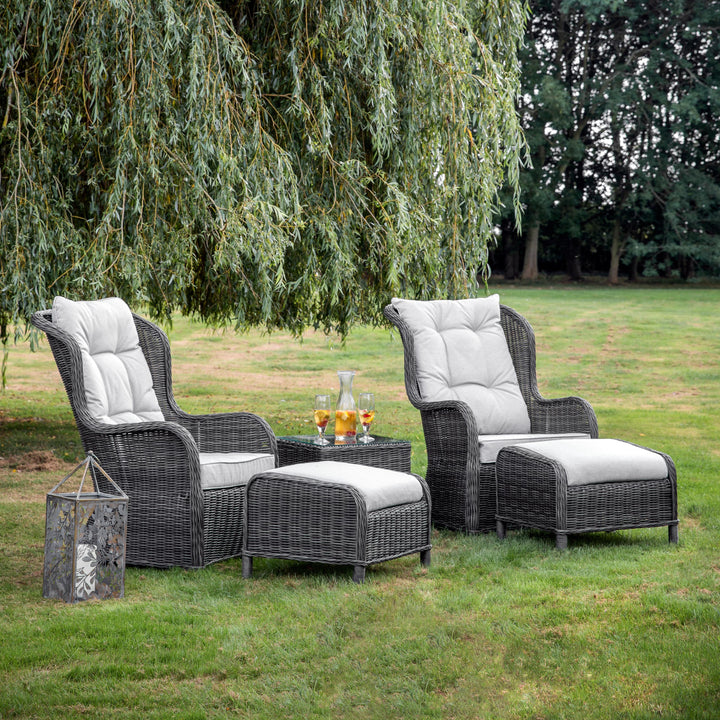 Rattan High Back Lounge Set