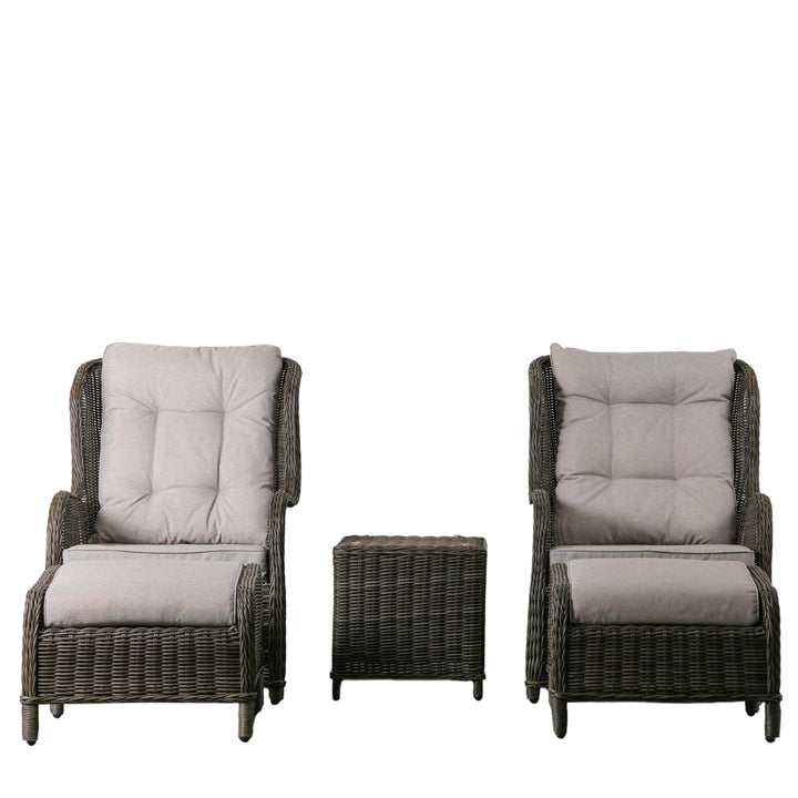 Rattan High Back Lounge Set