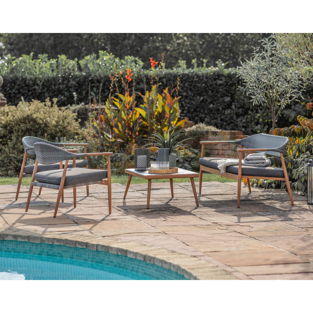 Contemporary Four Seater Sofa Set with Coffee Table