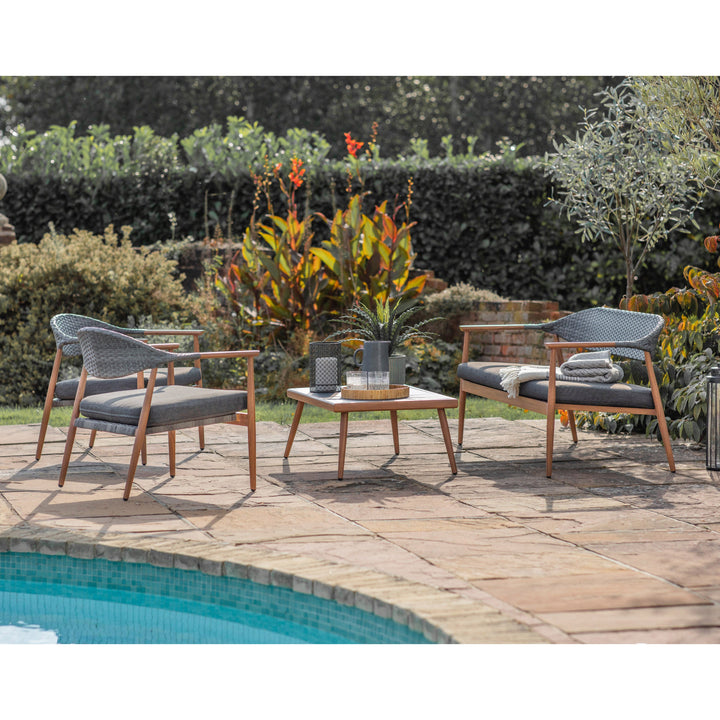 Contemporary Four Seater Sofa Set with Coffee Table