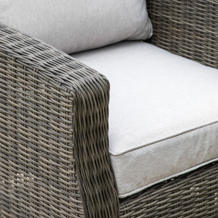Closed Weave Corner Sofa Set with Rectangle Riser Table