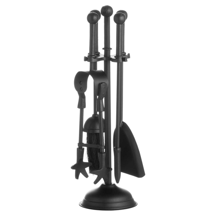 Ball Topped Companion Set - Black