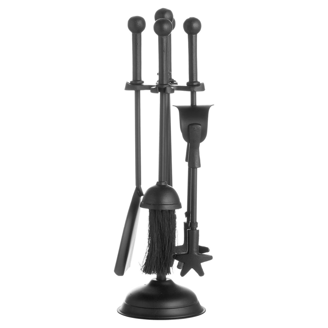 Ball Topped Companion Set - Black