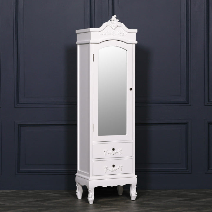 Single Wardrobe with drawers - French White