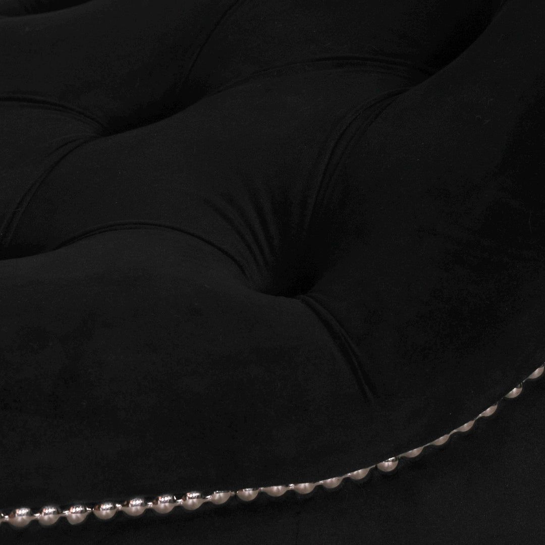 Velvet bench - Black