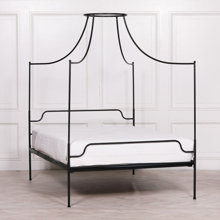 Black Iron 5ft King Size Poster Bedframe