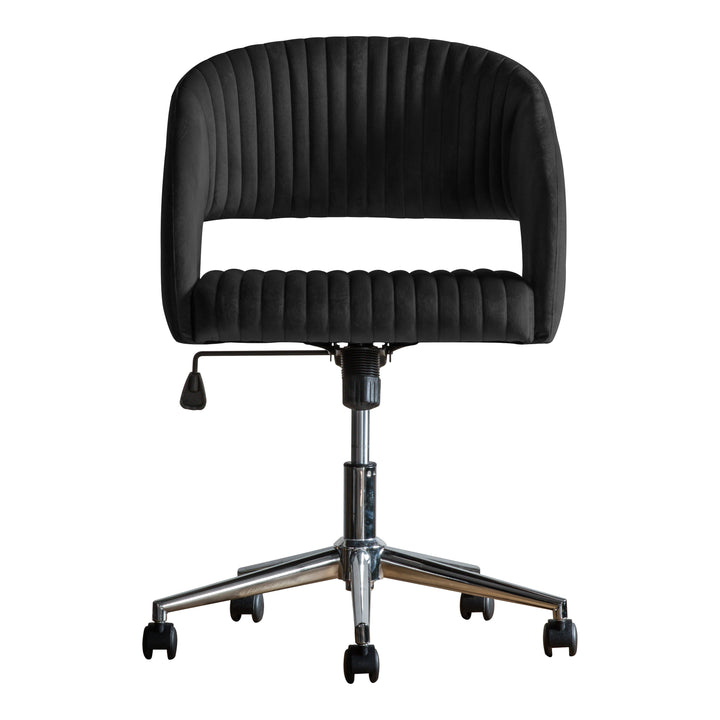 Swivel Desk Chair - Black Velvet