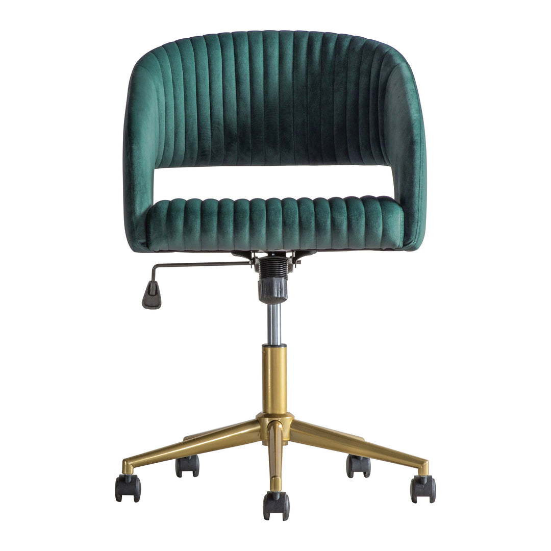 Swivel Desk Chair - Green Velvet