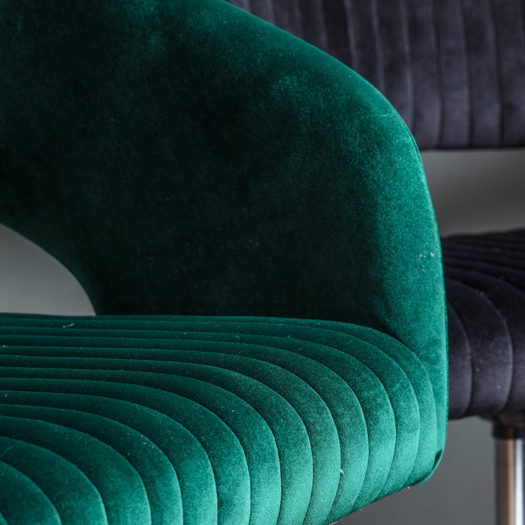 Swivel Desk Chair - Green Velvet