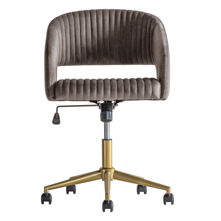 Swivel Desk Chair - Grey Velvet