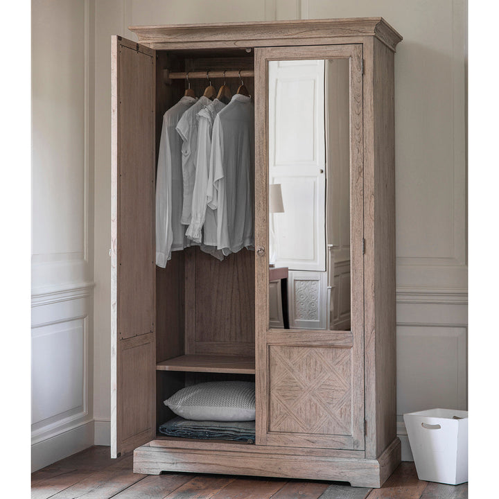 Mirror Door Wardrobe - Meredith