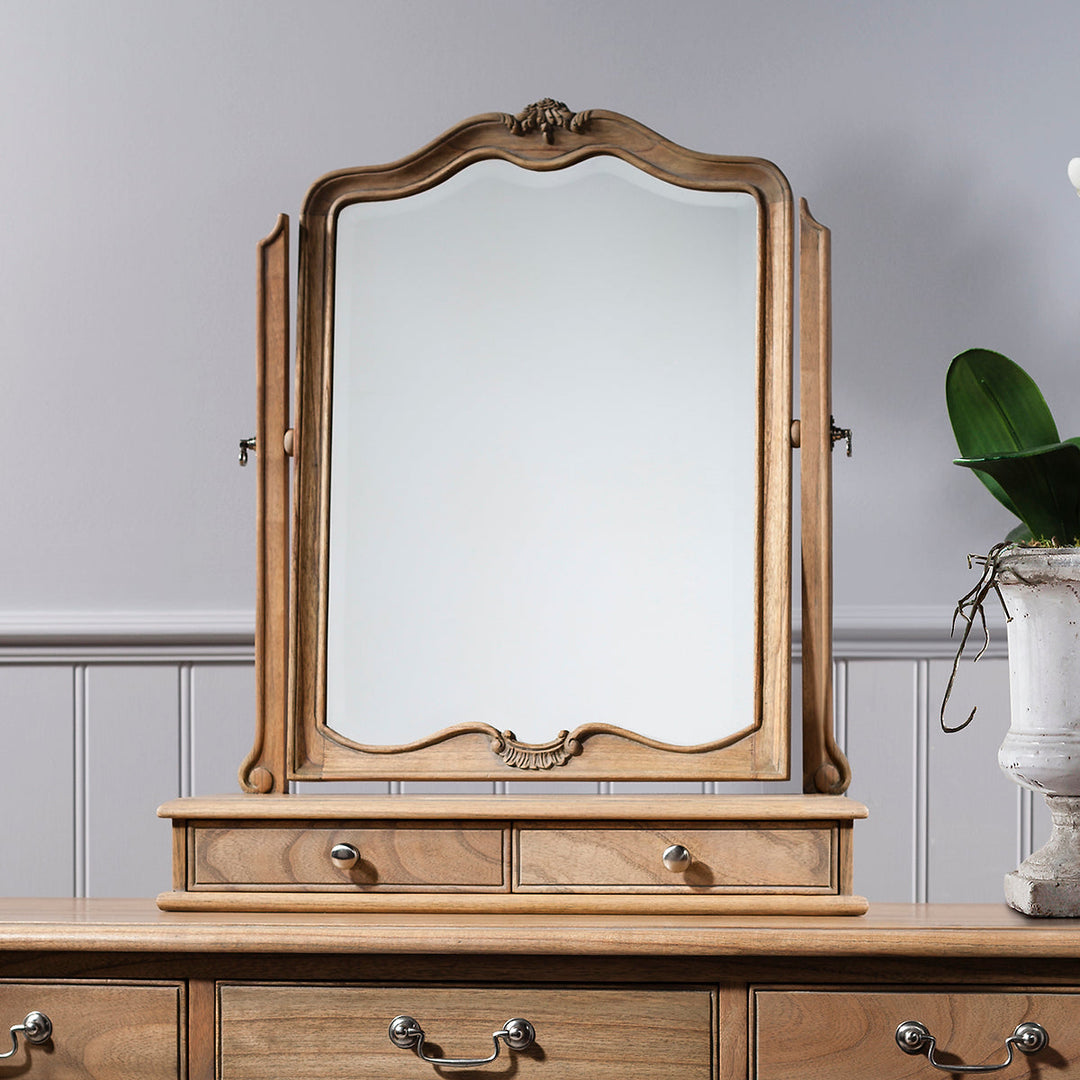 Dressing Table Mirror - Weathered Chic