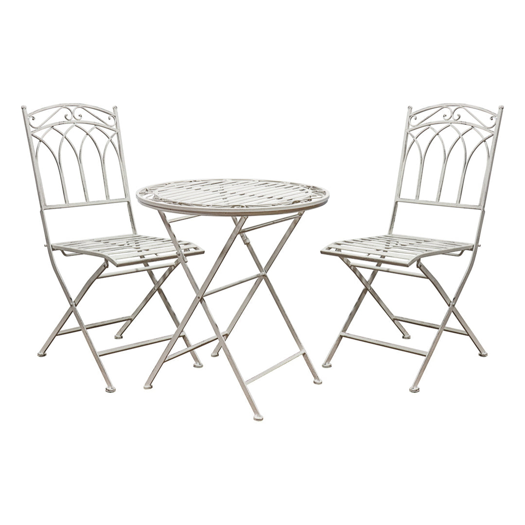 Distressed Metal Outdoor Bistro Set