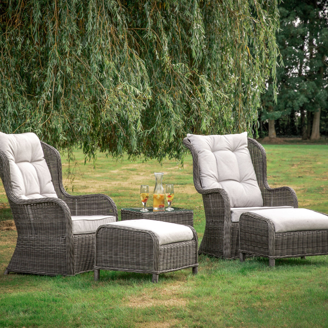 Rattan High Back Lounge Set