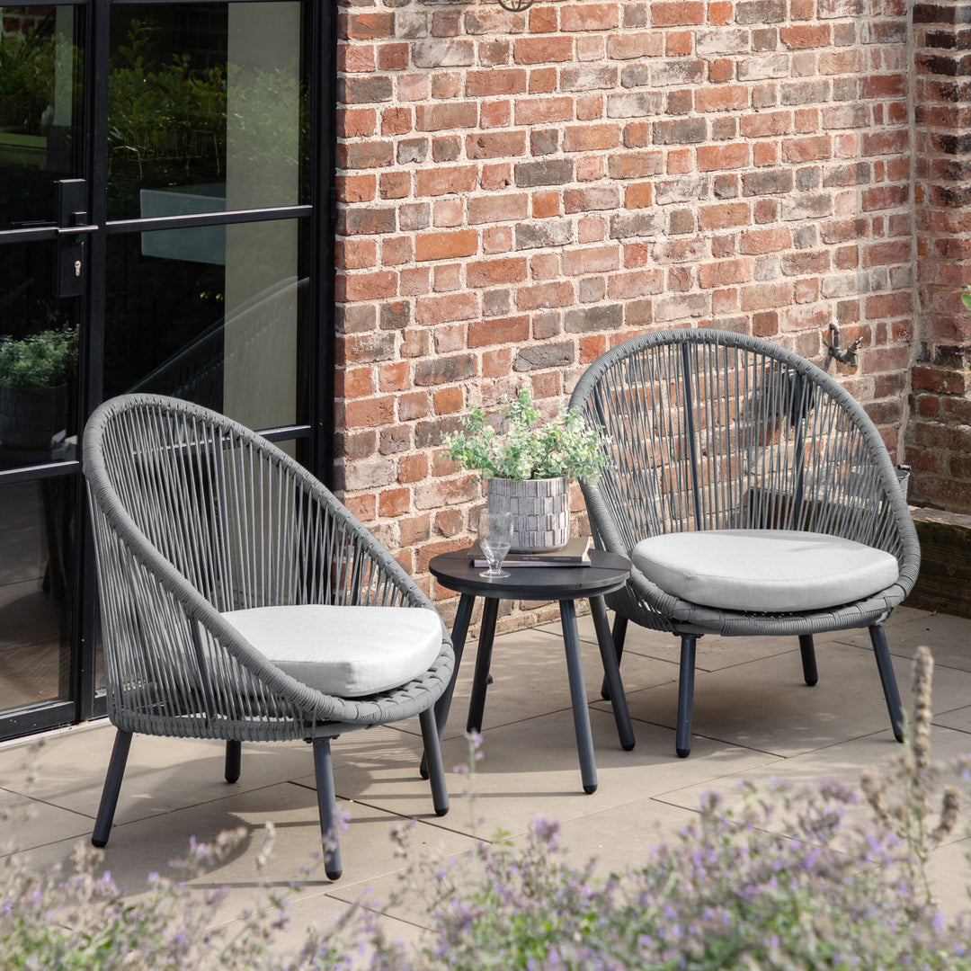 Low Height Rope Weave Bistro Set