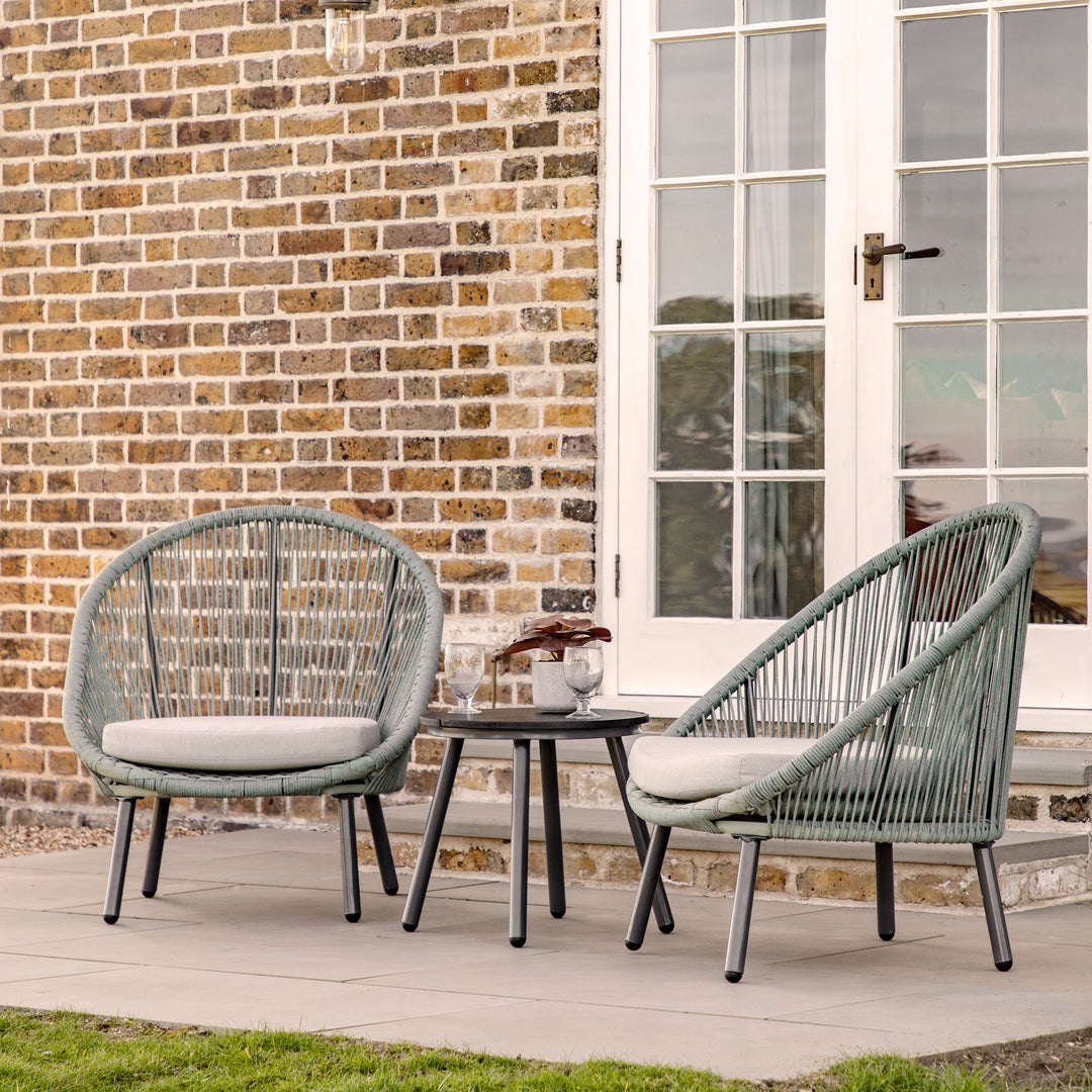 Low Height Rope Weave Bistro Set