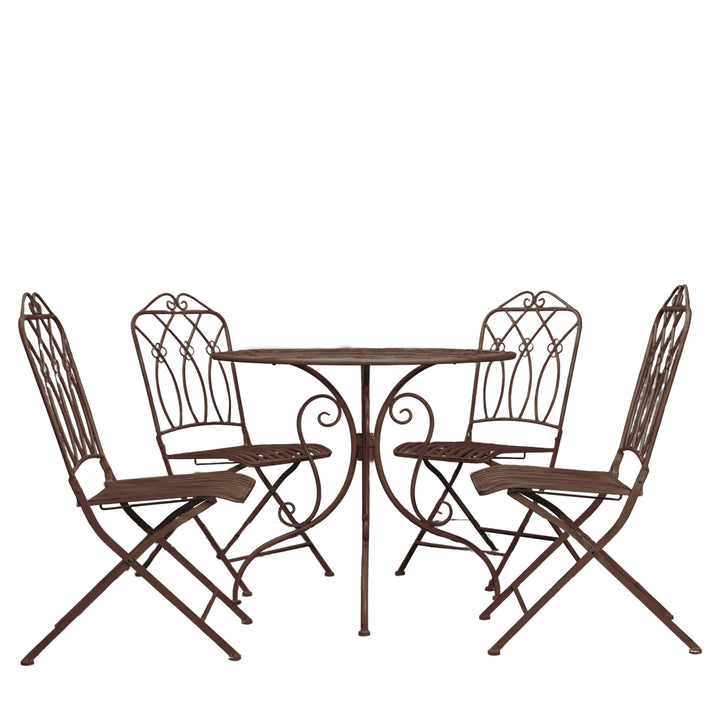 Metal Four Seater Bistro Set