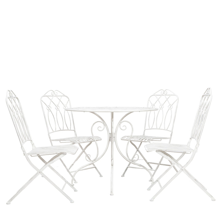 Metal Four Seater Bistro Set