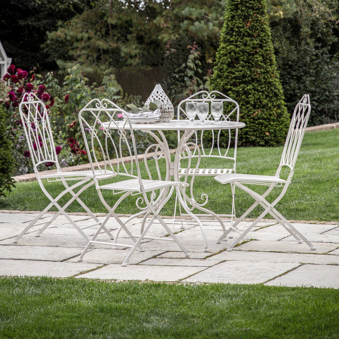 Metal Four Seater Bistro Set