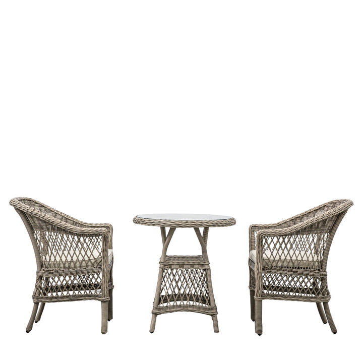 Open Weave Two Seater Bistro Set