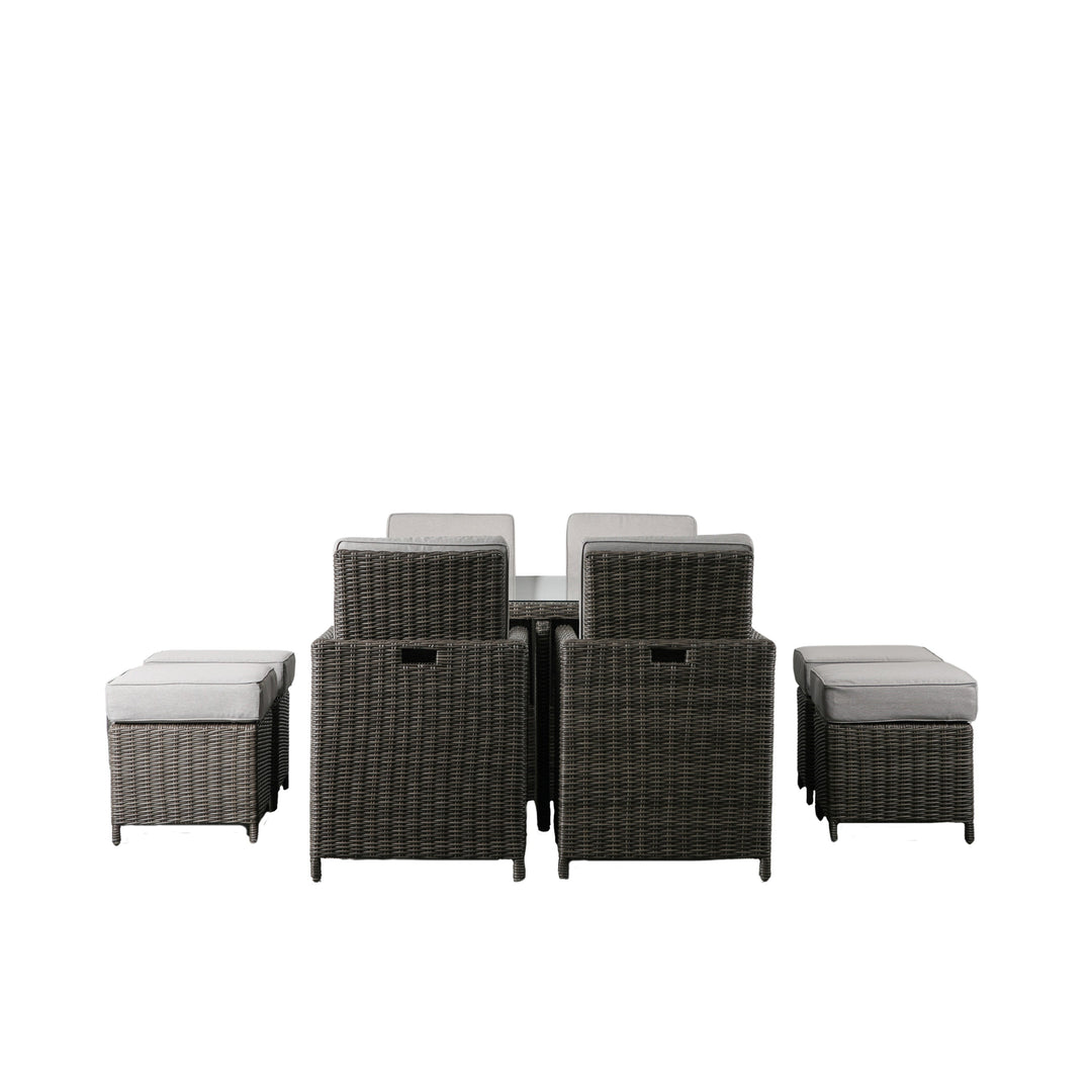 Rattan Eight Seater Cube Dining Set