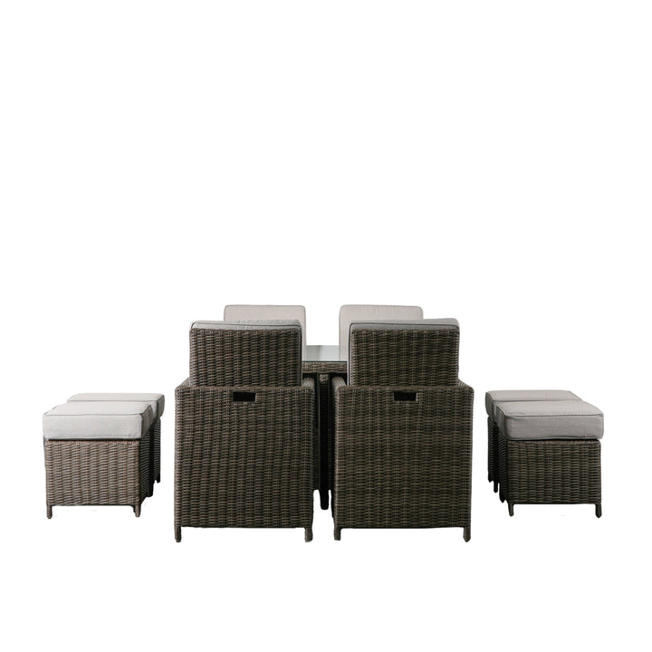 Rattan Eight Seater Cube Dining Set