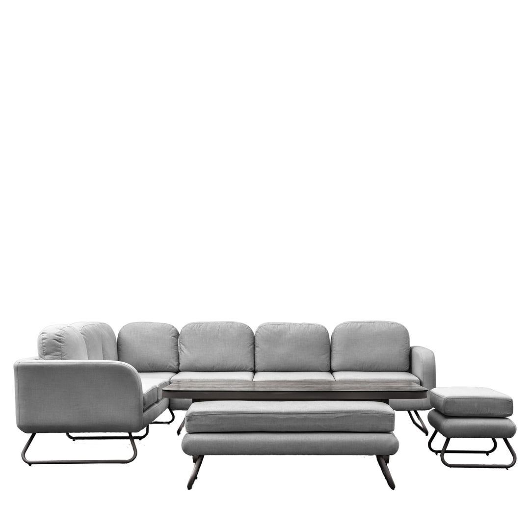Contemporary Sofa Dining Set with Rising Table