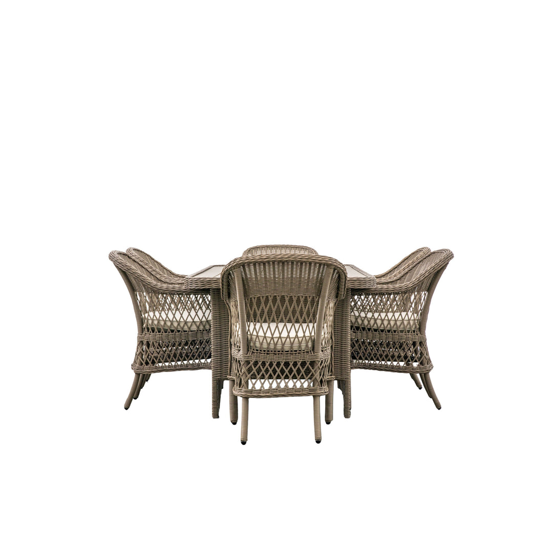 Open Weave Six Seater Dining Set