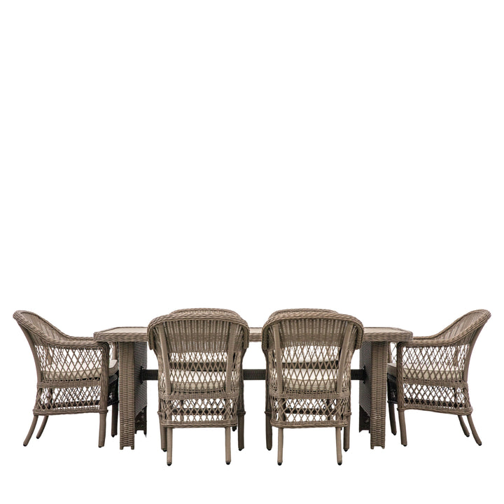 Open Weave Six Seater Dining Set