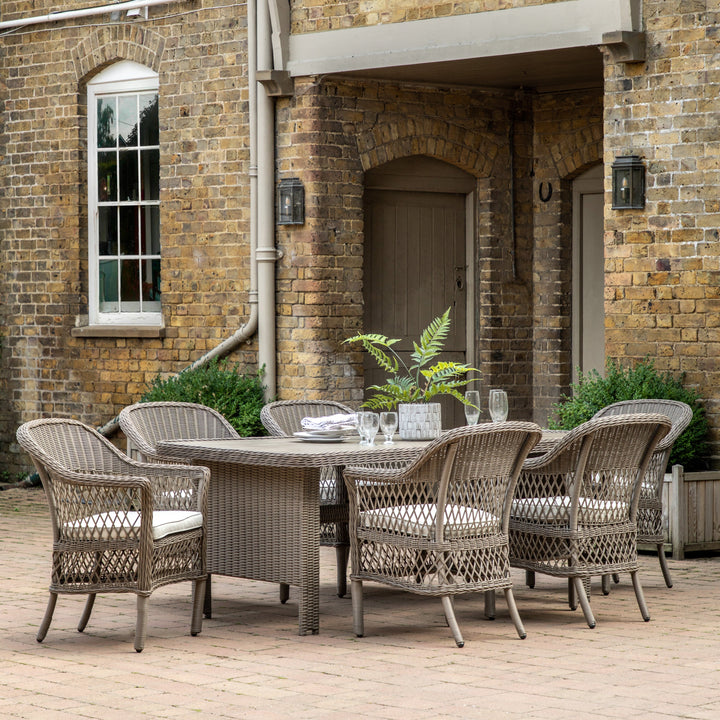 Open Weave Six Seater Dining Set