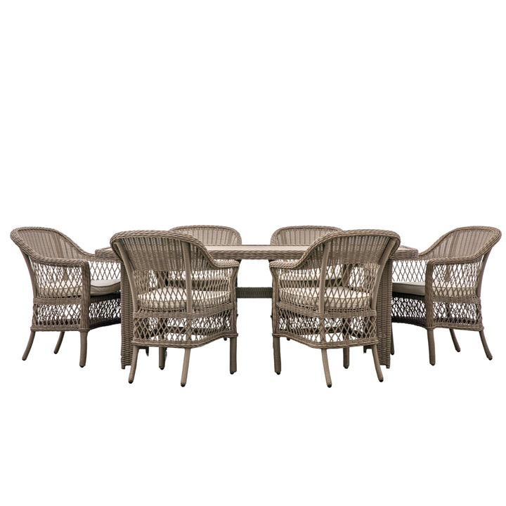 Open Weave Six Seater Dining Set