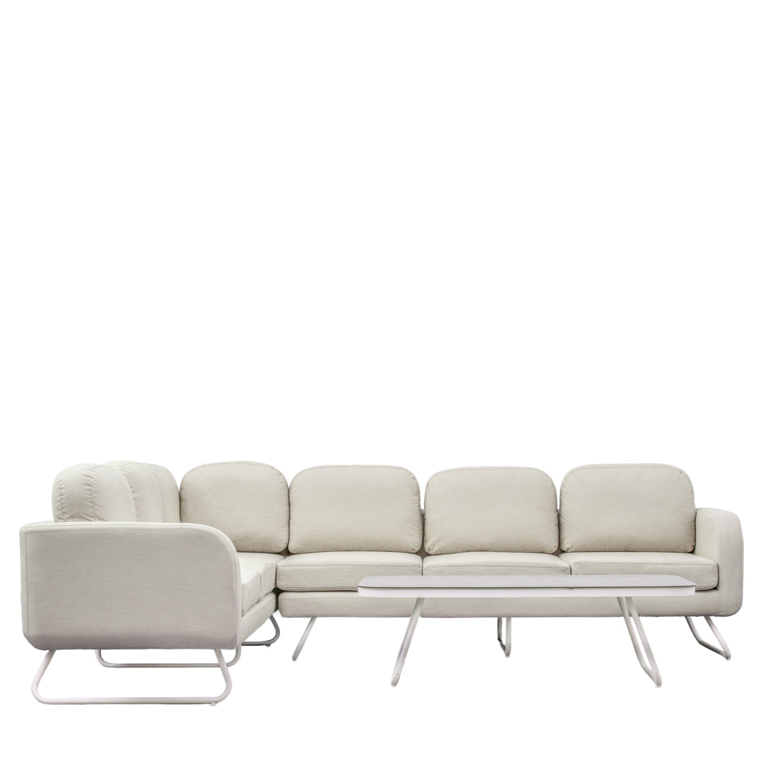 Contemporary Six Seater Corner Sofa with Coffee table