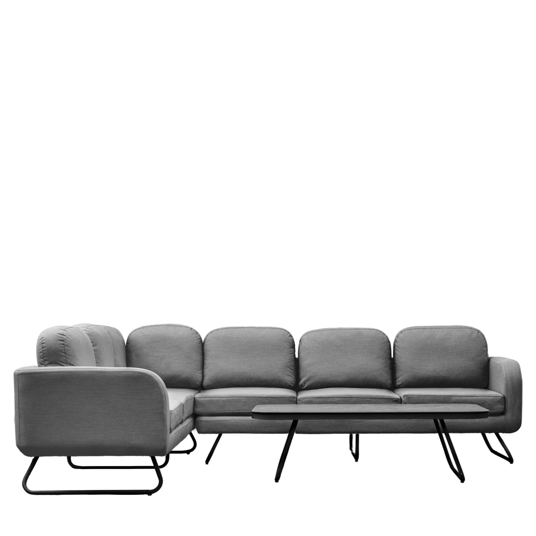 Contemporary Six Seater Corner Sofa with Coffee table