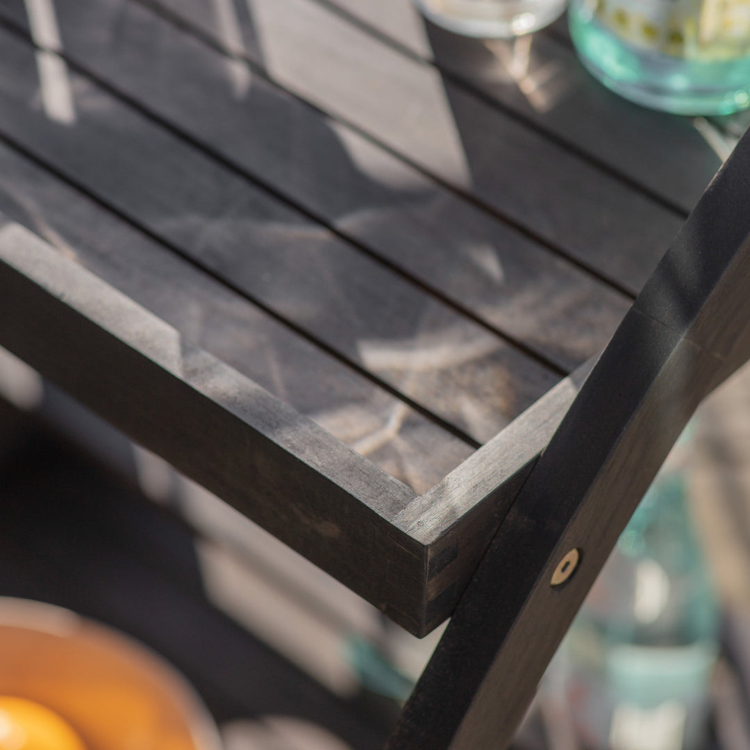 Contemporary Outdoor Wooden Drinks Trolley