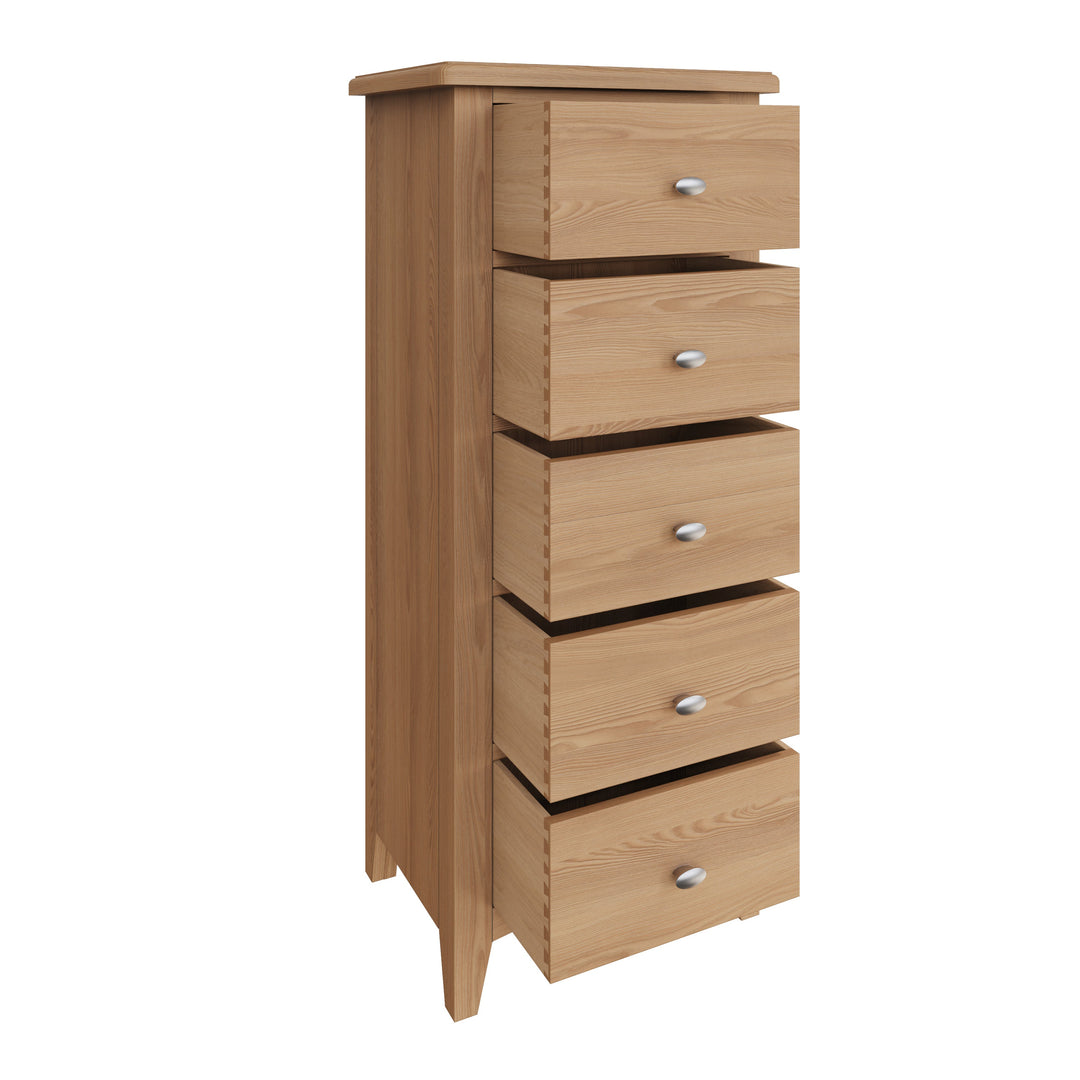 Grafton Oak Narrow Chest of drawers