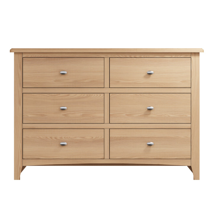 Grafton Oak Wide Chest of drawers