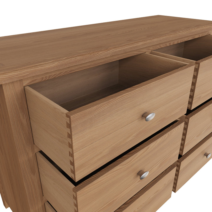 Grafton Oak Wide Chest of drawers