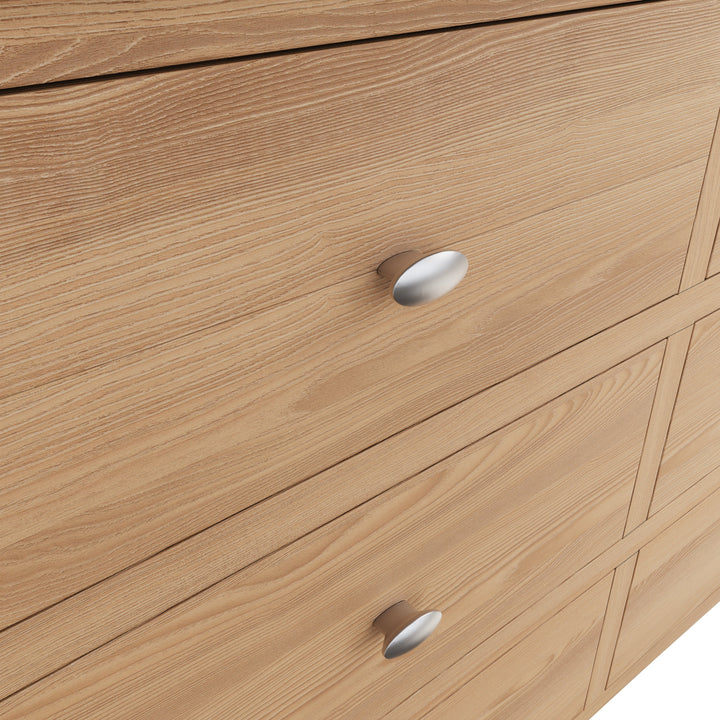 Grafton Oak Wide Chest of drawers