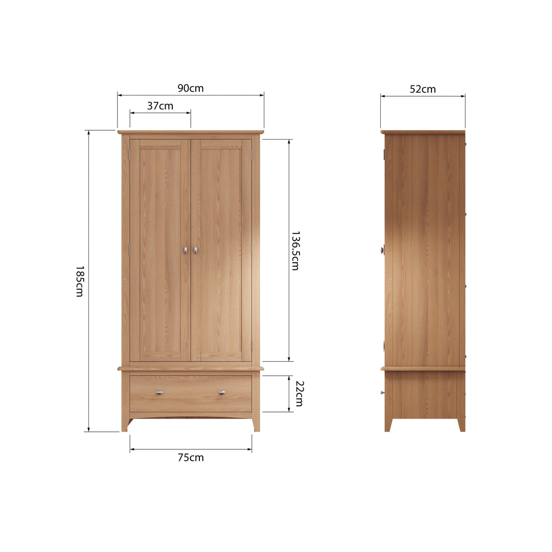 Grafton Oak Gents Wardrobe