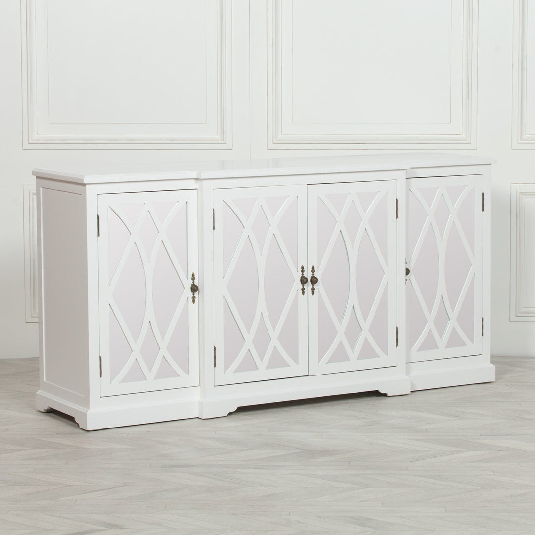 Breakfront White Mirror Front Sideboard