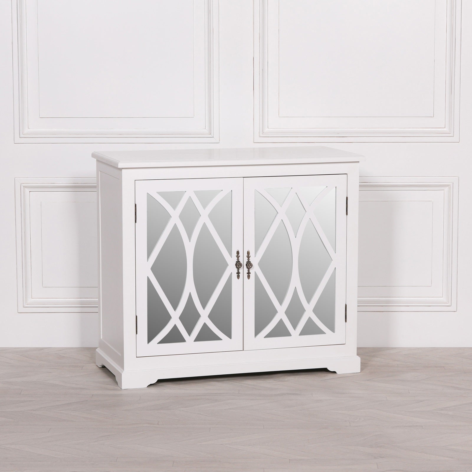 White deals breakfront cabinet